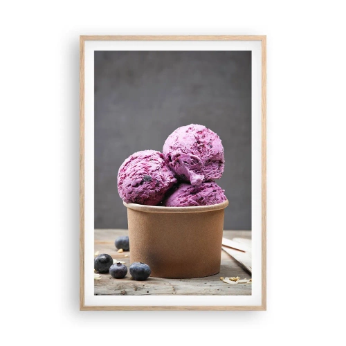 Poster in cornice rovere chiaro - Dolce e freddo - 61x91 cm