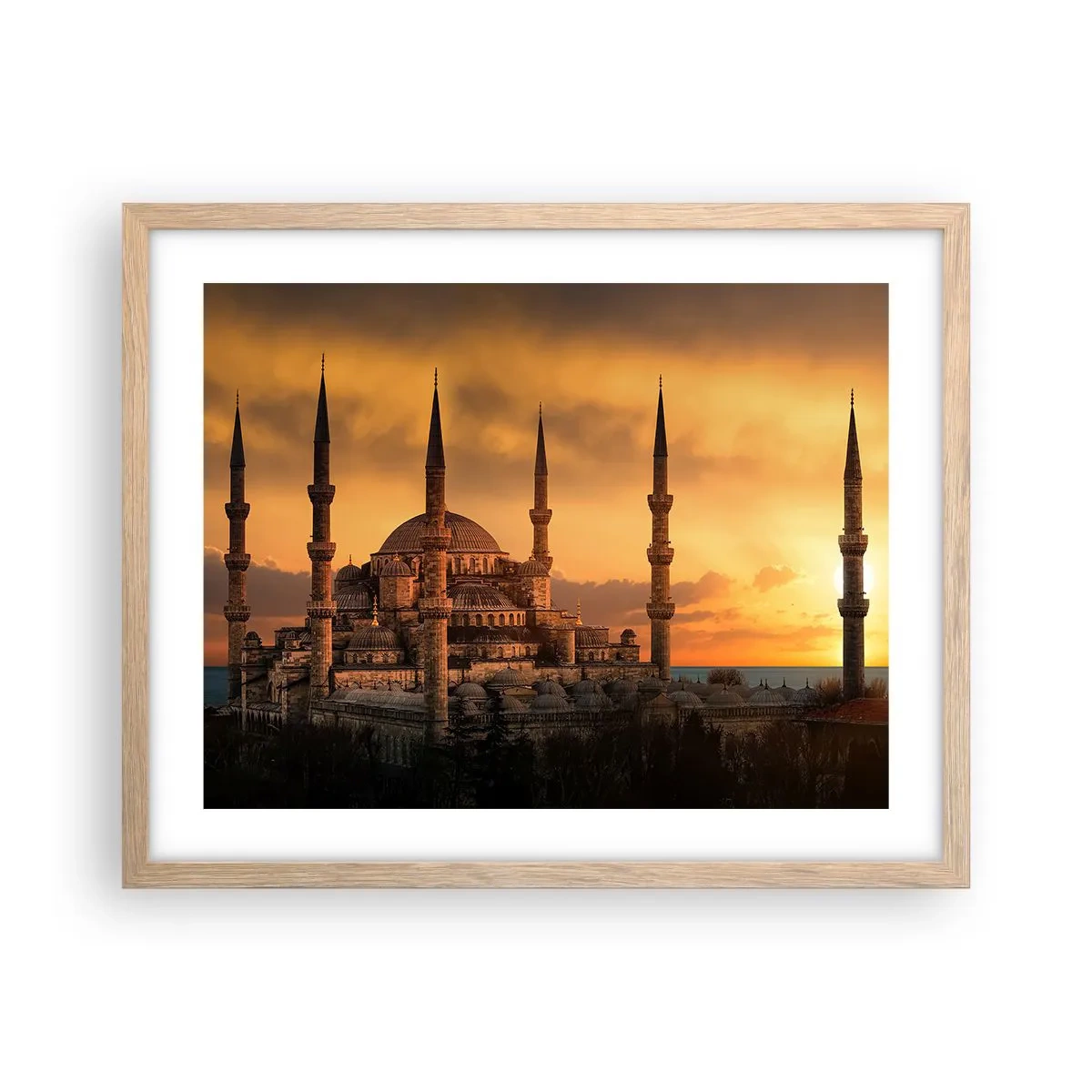 Poster in cornice rovere chiaro - Dio è grande - 50x40 cm