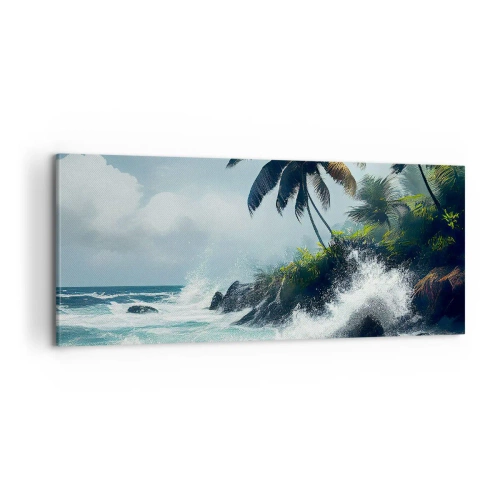 Quadro su tela - Stampe su Tela - Sulla riva tropicale - 100x40 cm