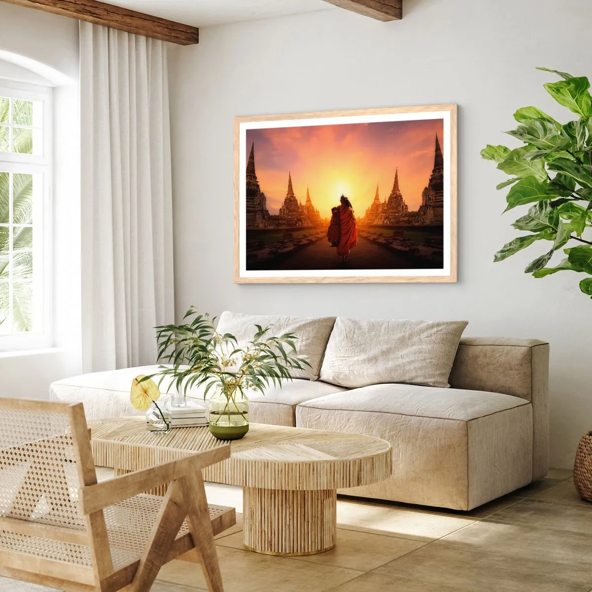 Poster in cornice rovere chiaro - In pace per l'eternità - 100x70 cm
