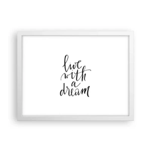 Poster in cornice bianca - Of course - 40x30 cm