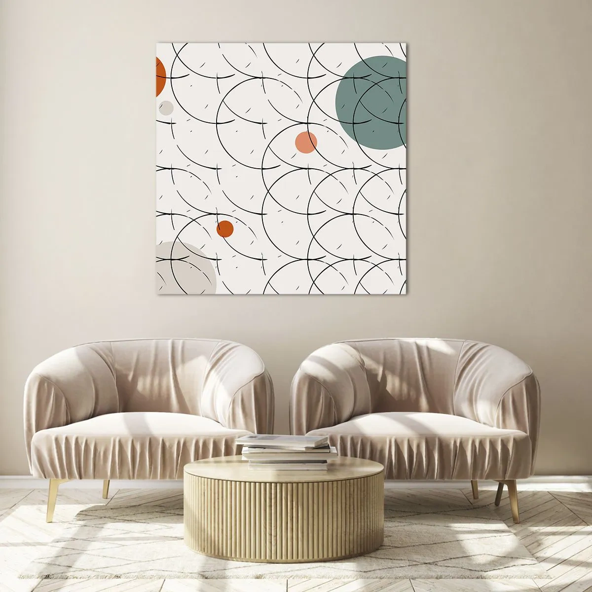 Quadro su vetro - Nello spirito della pop-art - 70x70 cm