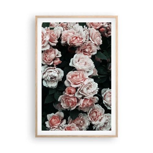 Poster in cornice rovere chiaro - Composizione di rose - 61x91 cm