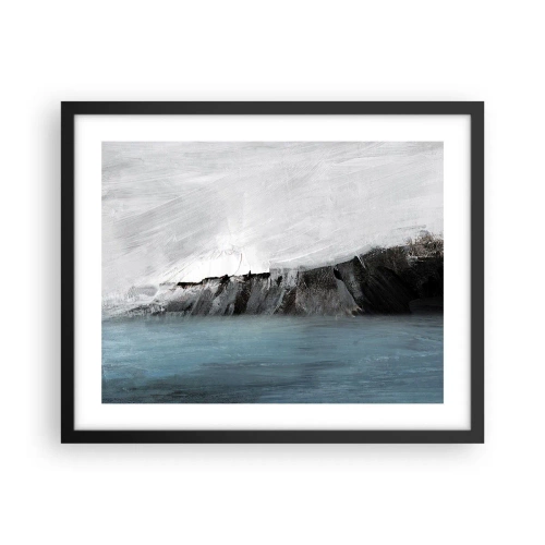 Poster in cornice nera - Acqua-terra: lo scontro degli elementi - 50x40 cm