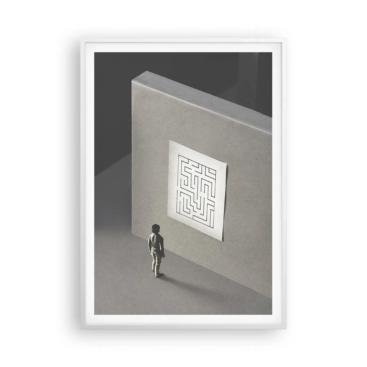 Poster in cornice bianca - Ma dove mi trovo? - 70x100 cm