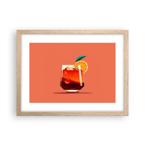 Poster in cornice rovere chiaro - Rinfresco estivo - 40x30 cm