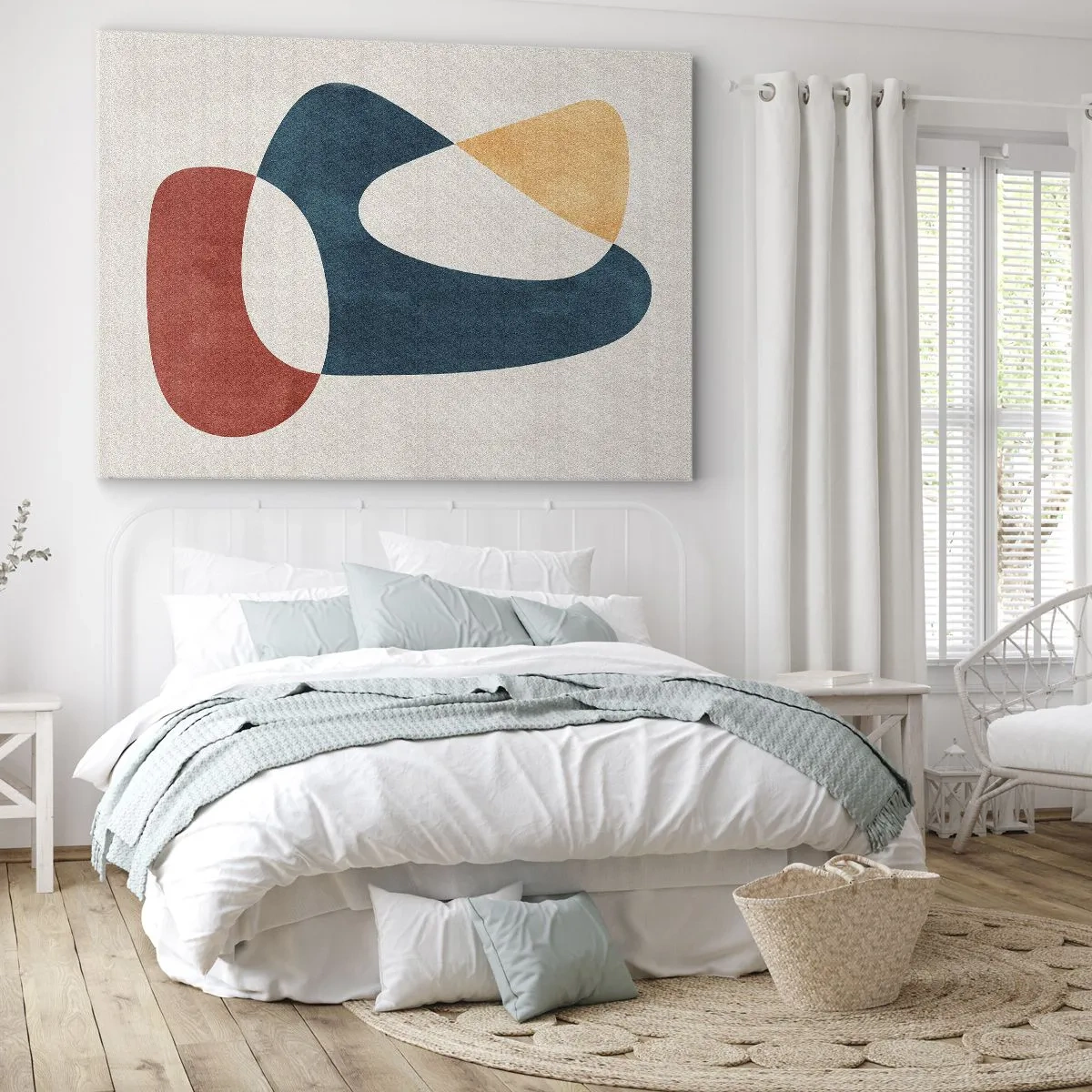 Quadro su tela - Stampe su Tela - Forme astratte in colori armoniosi - 120x80cm - Influenze e metamorfosi - Decorazione murale moderna per soggiorno e camera da letto ARTTOR