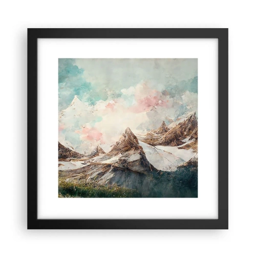 Poster in cornice nera - Lame di roccia - 30x30 cm
