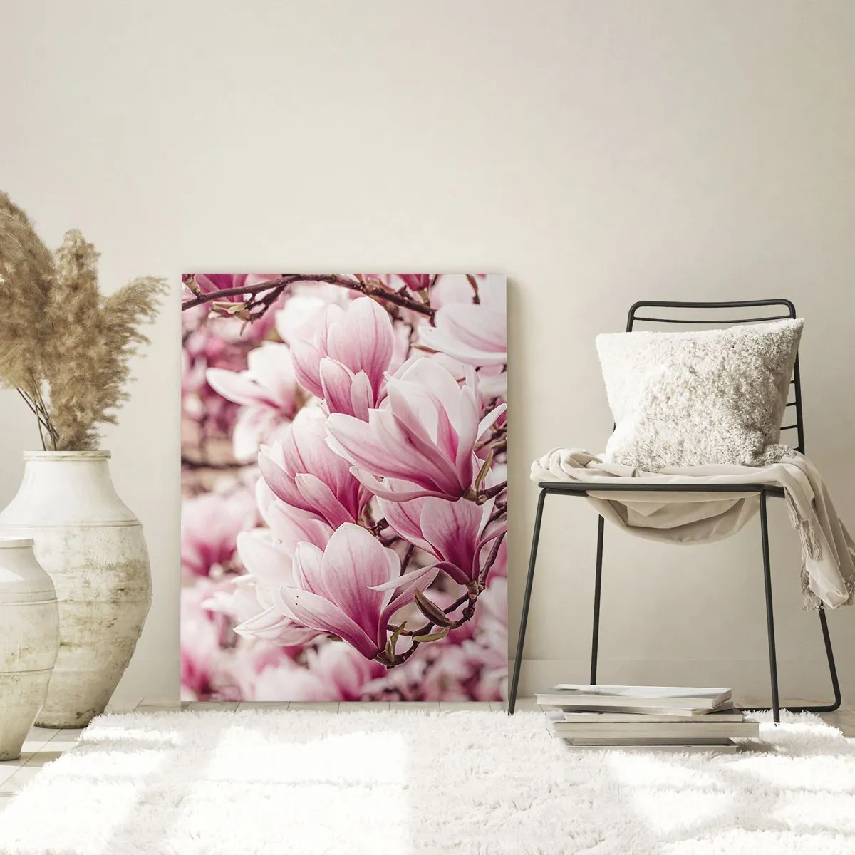 Quadro su vetro - La primavera è rosa - 70x100 cm