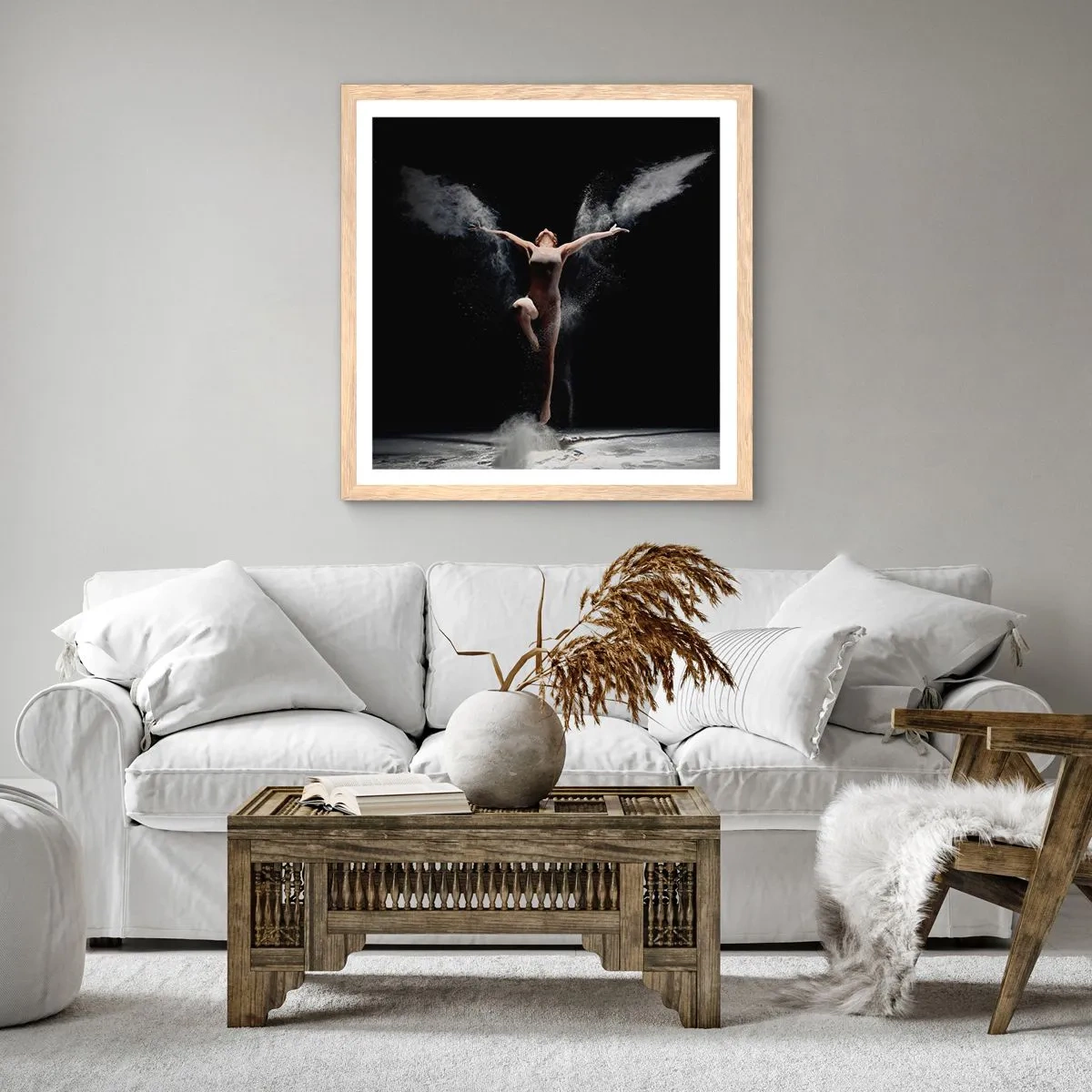 Poster in cornice rovere chiaro - Gli elfi esistono - 60x60 cm