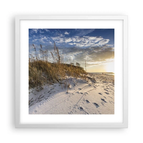 Poster in cornice bianca - Invito a passeggiare - 40x40 cm