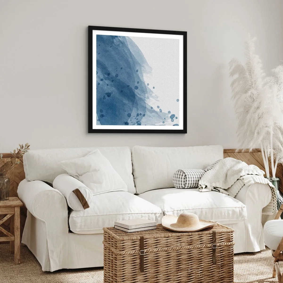 Poster in cornice nera - Tulle blu - 40x40 cm