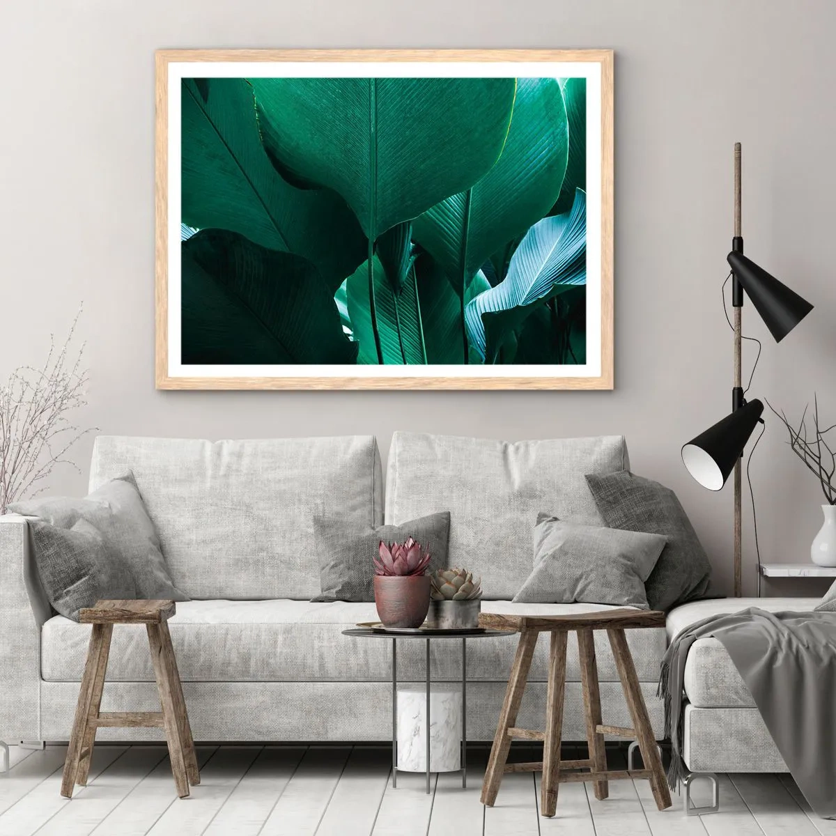 Poster in cornice rovere chiaro - Verso la luce - 50x40 cm