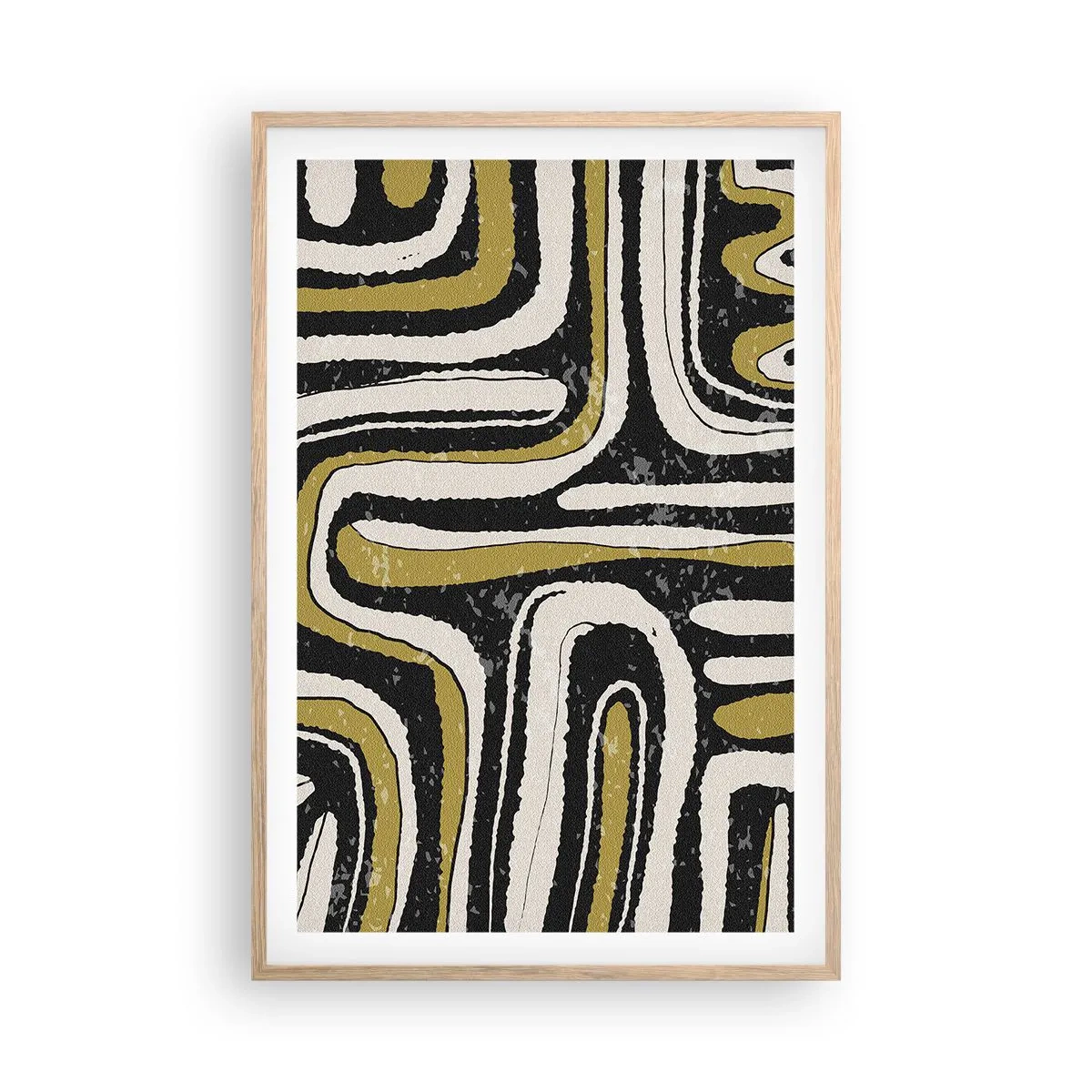 Poster in cornice rovere chiaro - Composizione: strade e vicoli - 61x91 cm