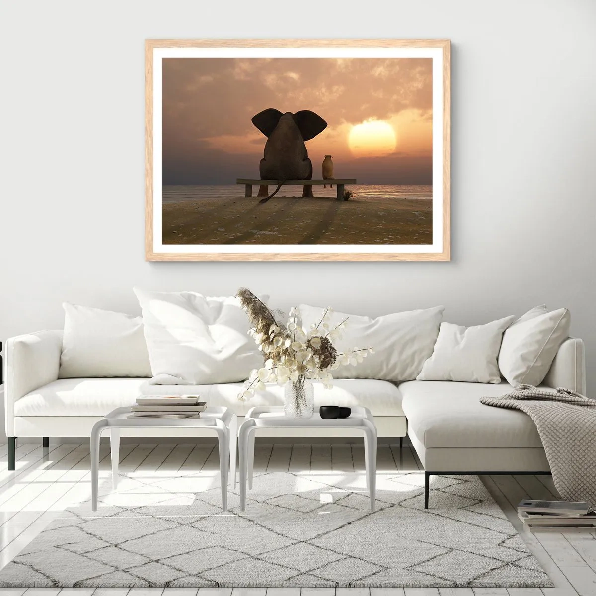 Poster in cornice rovere chiaro - A volte bisogna tacere - 50x40 cm