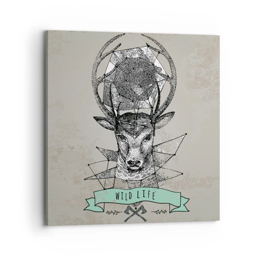 Quadro su tela - Stampe su Tela - La visione di Sant'Uberto - 70x70 cm