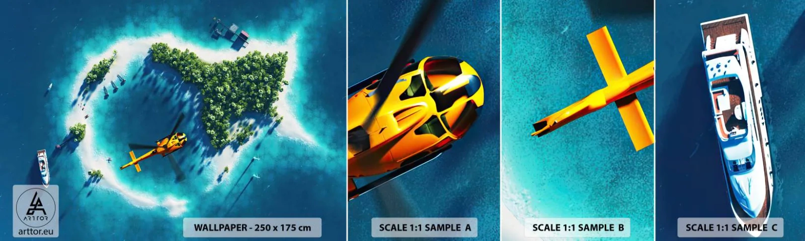 Campione di Fotomurale Adesivo Deluxe Sticker - Comprati un'isola - Paesaggio, Isola, Spiaggia - 100x30 cm