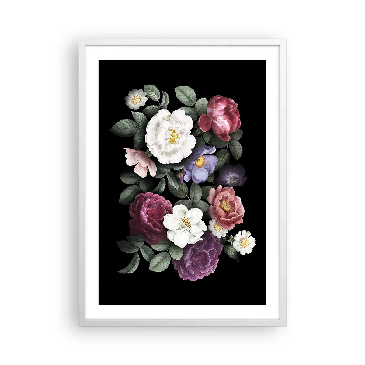 Poster in cornice bianca - Dal giardino inglese - 50x70 cm