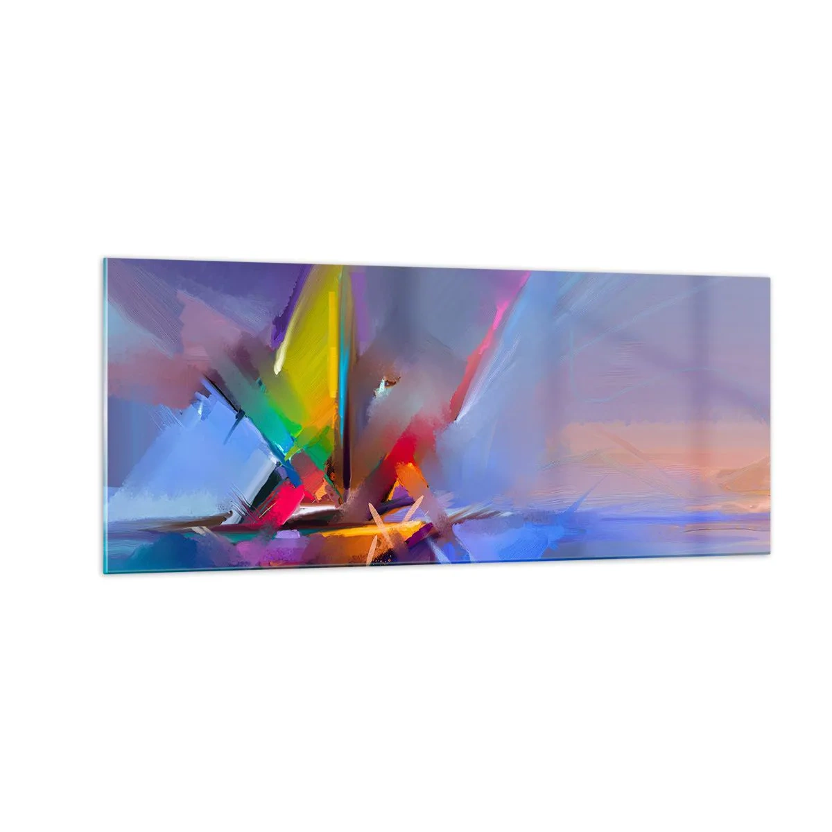 Quadro su vetro - Eliche come un uccello - 100x40 cm