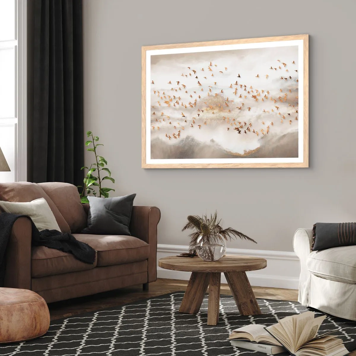 Poster in cornice rovere chiaro - È giunto il momento... - 100x70 cm