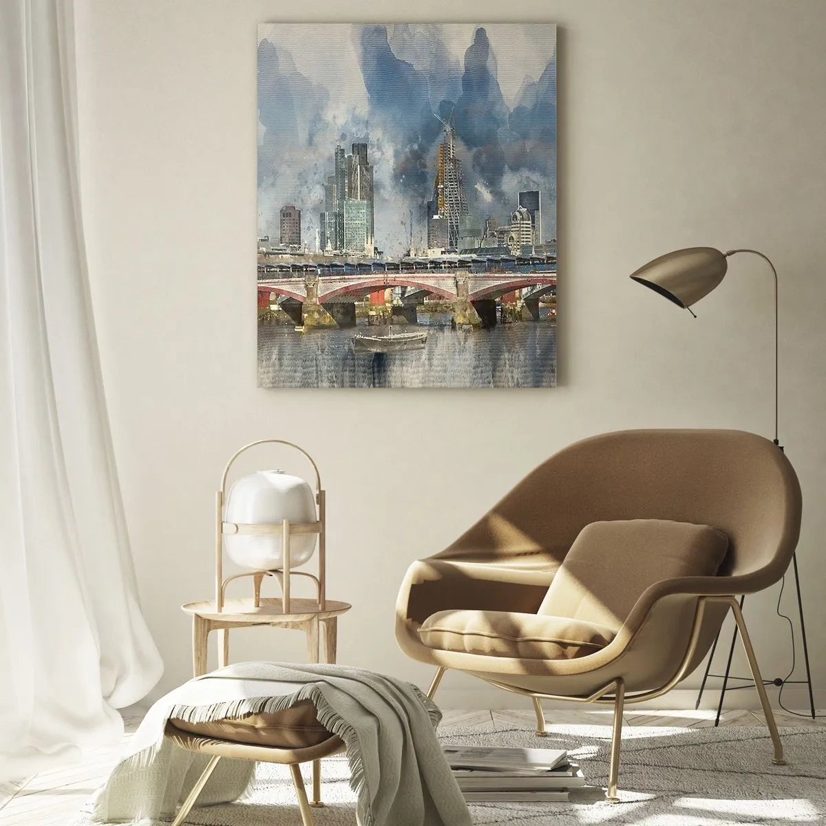 Quadro su vetro - Londra in tutto il suo splendore - 50x70cm - Londra in tutta la sua bellezza - Decorazione murale moderna per soggiorno e camera da letto ARTTOR