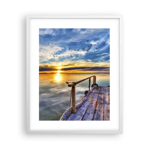 Poster in cornice bianca - Il vento è andato a dormire - 40x50 cm