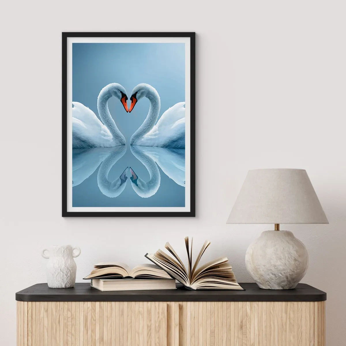 Poster in cornice nera - Il tempo dell'amore - 40x50 cm