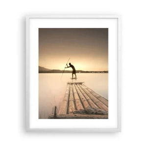 Poster in cornice bianca - Prima del riposo - 40x50 cm