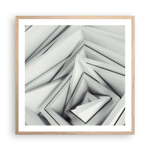 Poster in cornice rovere chiaro - Germogli spigolosi - 60x60 cm