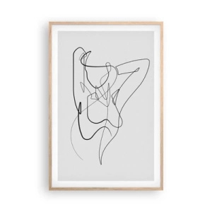 Poster in cornice rovere chiaro - Davvero, come sei... - 61x91 cm