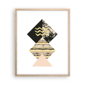 Poster in cornice rovere chiaro - Non è così facile - 40x50 cm