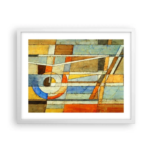 Poster in cornice bianca - Cubismo in cantiere - 50x40 cm