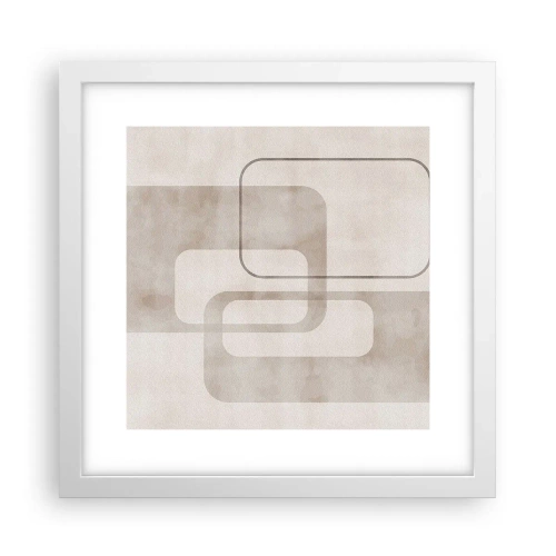 Poster in cornice bianca - Giunti geometrici - 30x30 cm