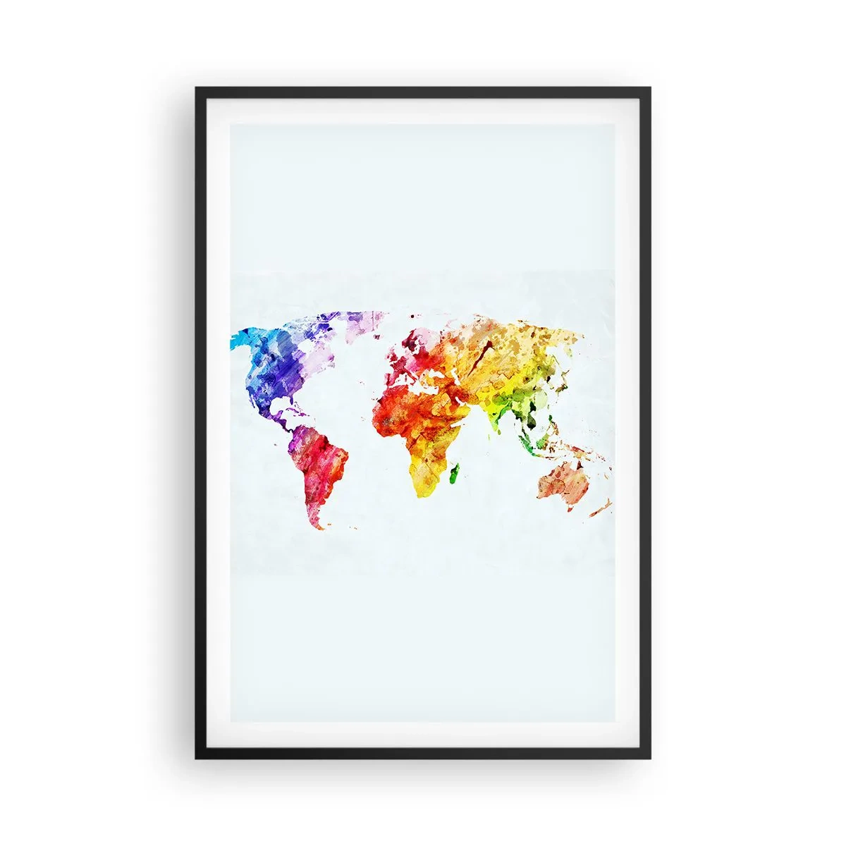 Poster in cornice nera - Tutti i colori del mondo - 61x91 cm