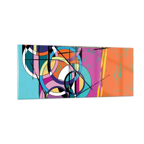 Quadro su vetro - Un cerchio dietro l'altro - 100x40 cm
