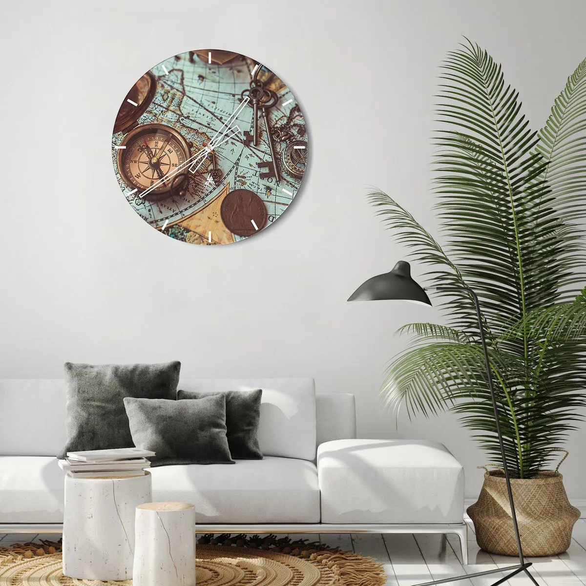 Orologio da parete - Orologio in Vetro - Per il cercatore di avventure - 40x40 cm