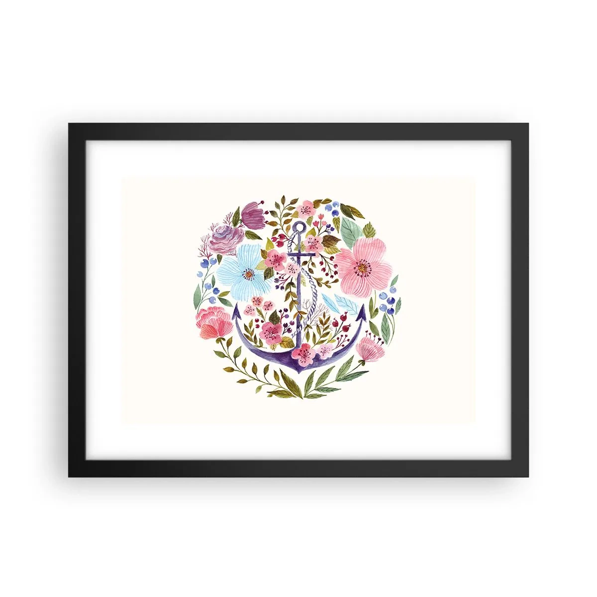 Poster in cornice nera - Il bel sogno del marinaio - 40x30 cm