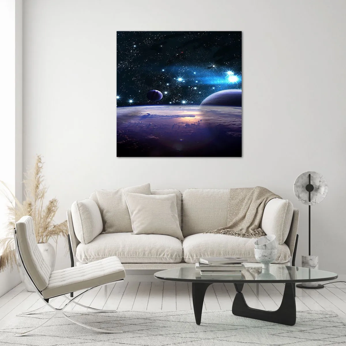 Quadro su vetro - Sempre da soli? - 60x60 cm