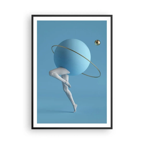 Poster in cornice nera - E i pianeti folleggiano - 70x100 cm