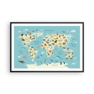 Poster in cornice nera - Buoni vicini - 91x61 cm