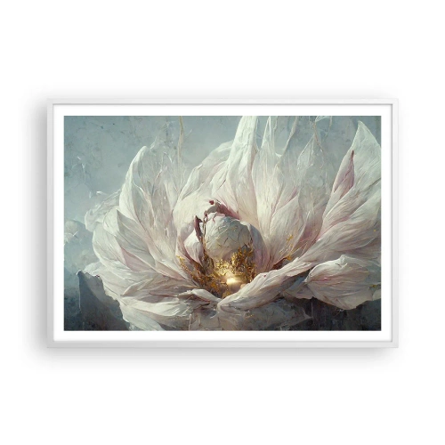 Poster in cornice bianca - Fiorisce ogni cento anni - 100x70 cm