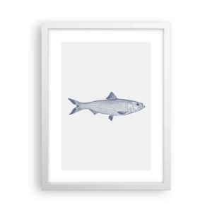 Poster in cornice bianca - Un saluto dai mari del nord - 30x40 cm