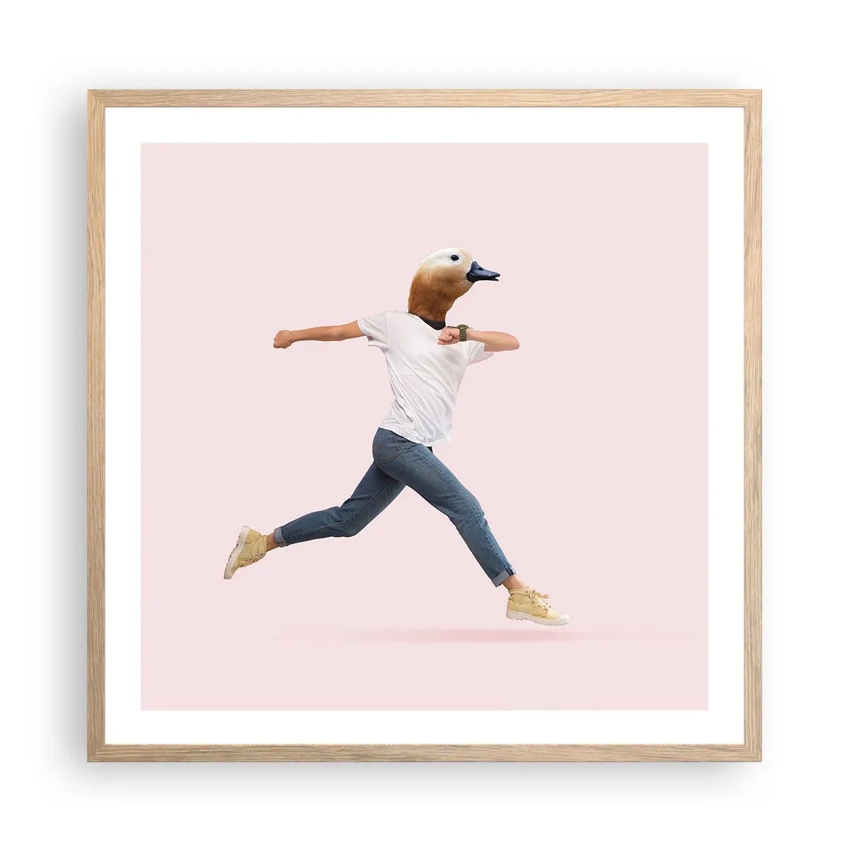 Poster in cornice rovere chiaro - Un pizzico di assurdo - 60x60 cm