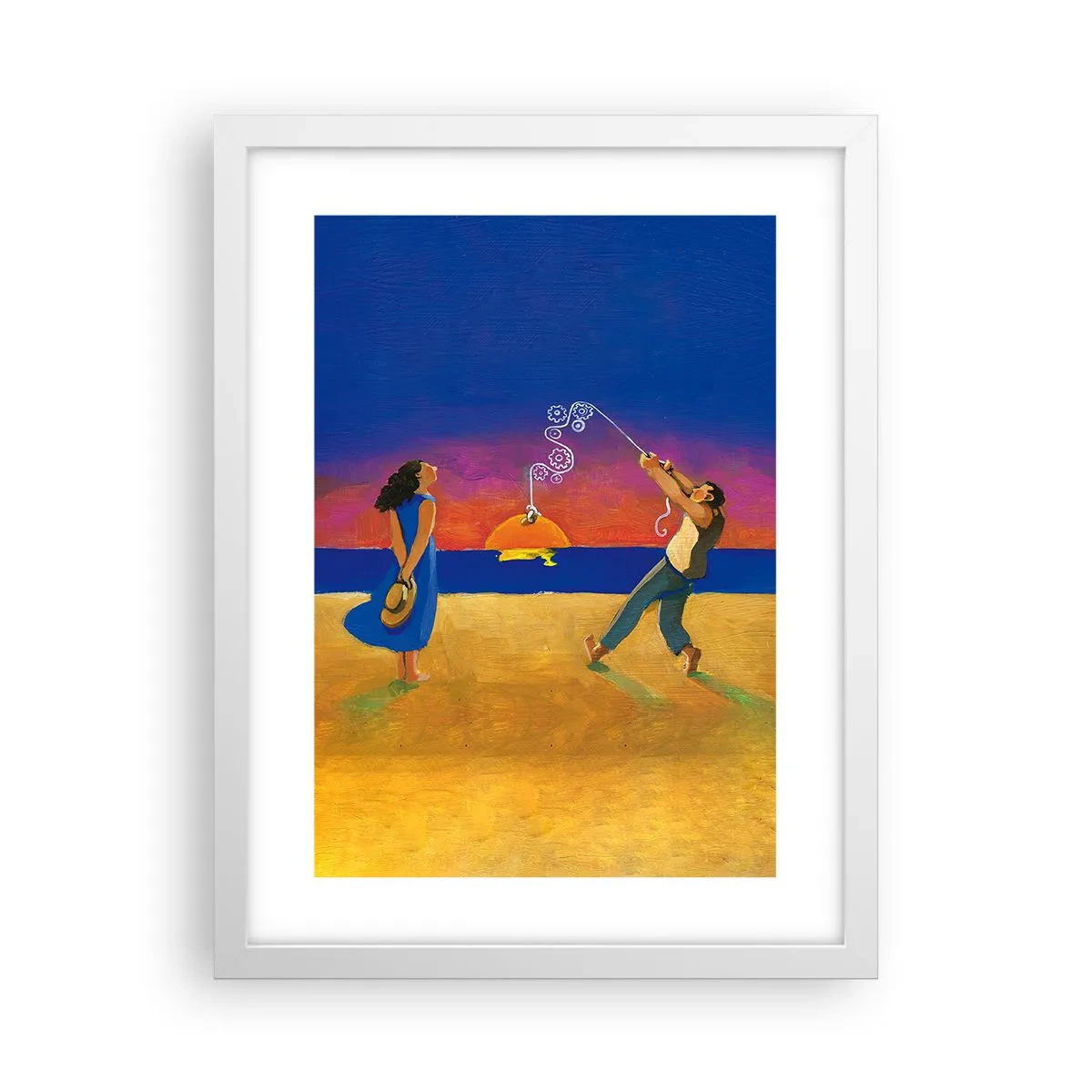 Poster in cornice bianca - Più delle stelle del cielo - 30x40 cm