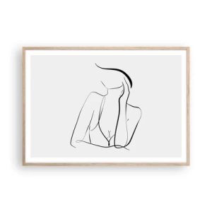 Poster in cornice rovere chiaro - Sull'onda dei sogni - 100x70 cm