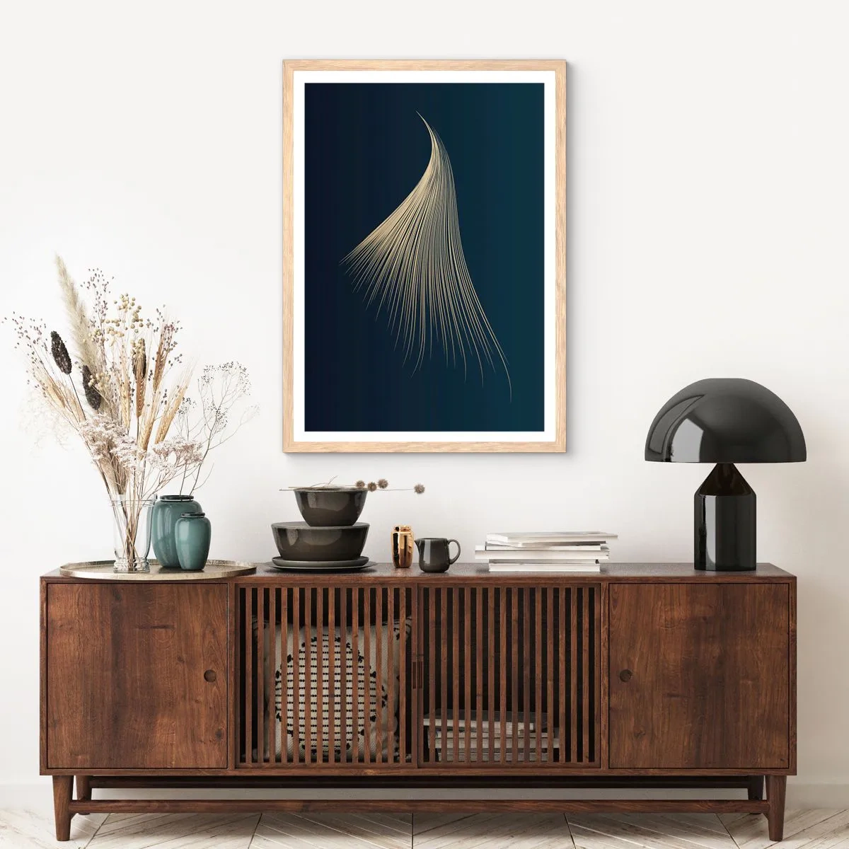 Poster in cornice rovere chiaro - Come un capello d'angelo - 70x100 cm