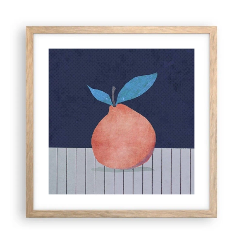 Poster in cornice rovere chiaro - Convessità e piano - 40x40 cm