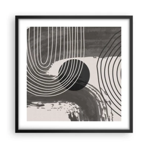 Poster in cornice nera - L'ovale vittorioso - 50x50 cm