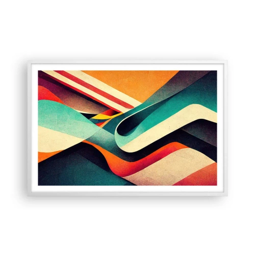 Poster in cornice bianca - Composizione intensa - 91x61 cm
