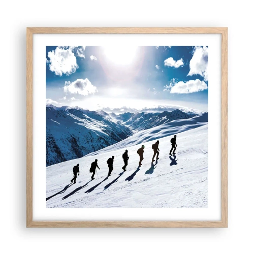 Poster in cornice rovere chiaro - La squadra dei conquistatori - 50x50 cm